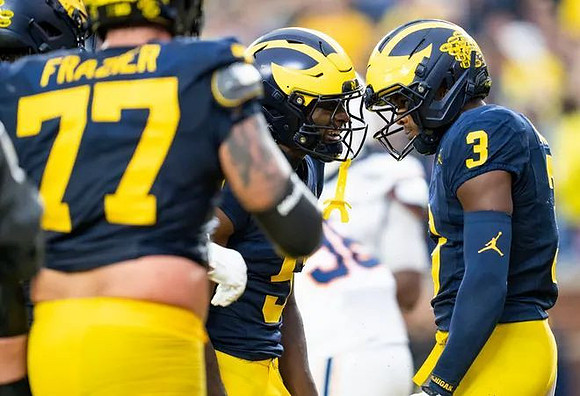 Blake Frazier (77), Savion Hiter (5), and Andrew Marsh (3)