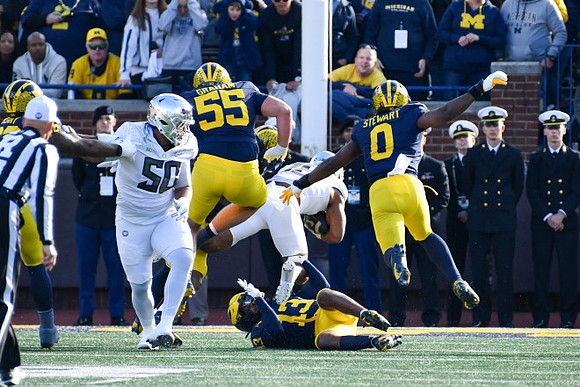 Mason Graham (55), Wesley Walker (13), and Josaiah Stewart (0)