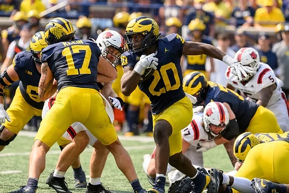 Marlin Klein (17) and Kalel Mullings (20)