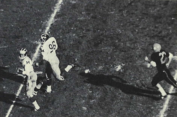 1964 Season-Oregon State: Melvin Anthony (37) and Tom Mack (96)