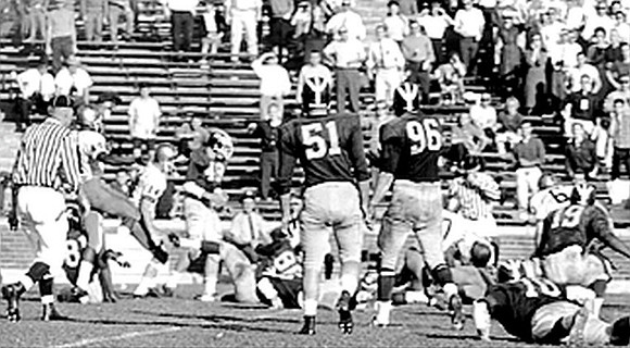 1964 Season-Purdue: John Henderson (81), Richard Volk (49), Brian Patchen (51), Tom Mack (96), Michael Gorte (10), and Carl Ward (19)