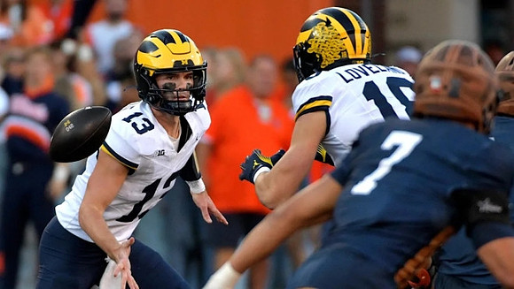 Jack Tuttle (13) and Colston Loveland (18)