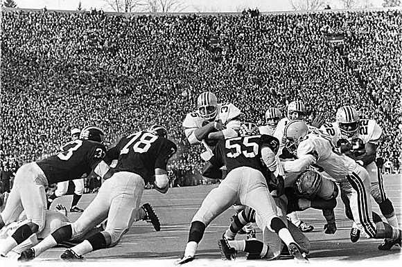 1969 Season-Ohio State: Mike Taylor (33), Richard McCoy (78), and Cecil Pryor (55)