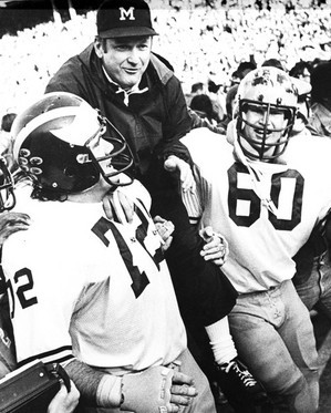 1969 Season-Michigan State: Bo Schembechler, Jon Conklin (72), and Louis Pavloff (60)