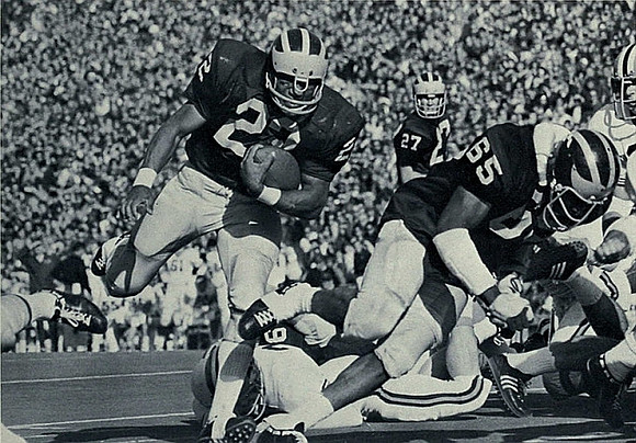 1970 Season-Iowa: Glenn Doughty (22), Don Moorhead (27), and Reggie McKenzie (65)
