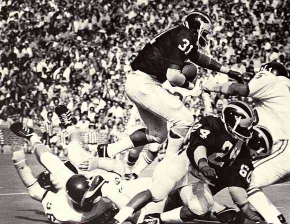 1972 Season-Northwestern: Ed Shuttlesworth (31), Gil Chapman (24), and Thomas Coyle (60)