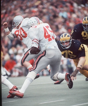 1973 Season-Ohio State: Douglas Troszak (75) and Walter Williamson (91)