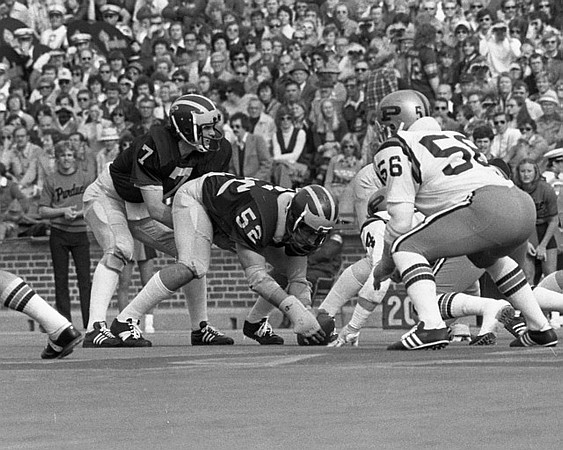 1975 Season-Purdue: James Czirr (52) and Rick Leach (7)