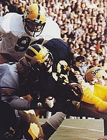 1977 Season-Iowa: Russell Davis (33) and Greg Bartnick (61)