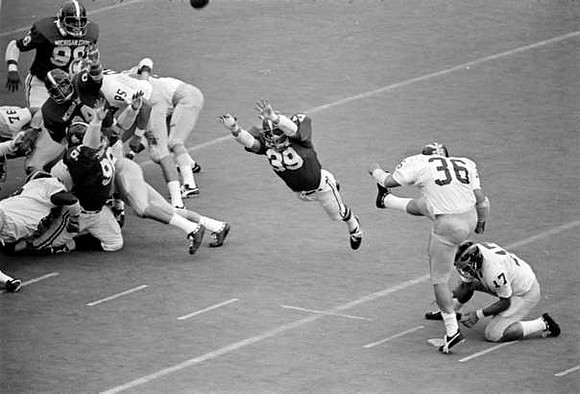 1971 Season-Michigan State: Dana Coin (36), Tom Slade (17), James Brandstatter (76), and Paul Seymour (85)