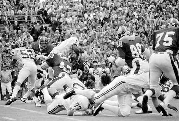 1975 Season-Michigan State: James Czirr (52), Bill Dufek (73), Mike Kenn  (78), and Bob Lang (62)