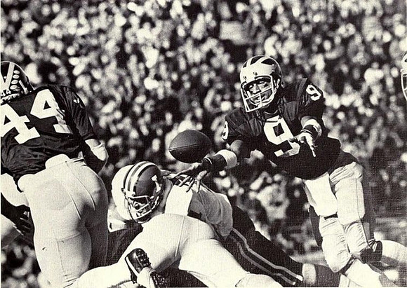 1973 Season-Indiana: Dennis Franklin (9) and Chuck Heater (44)