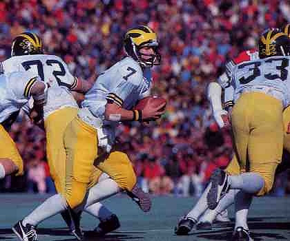 1976 Season-Ohio State: Walt Downing (72), Rick Leach (7), and Russell Davis (33)