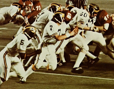 1975 Season-Oklahoma: Gordon Bell (5), Rick Leach (7), Mark Donahue (60), and Bill Dufek (73)