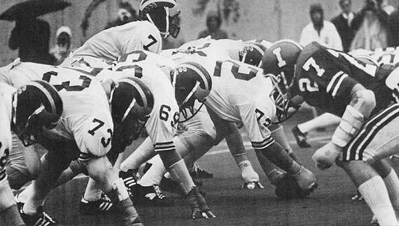 1976 Season-Indiana: Bill Dufek (73), Gerry Szara (69), Walt Downing (72), and Rick Leach (7)