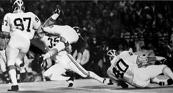 1975 Season-Oklahoma: Jeff Perlinger (97), Don Dufek (35), and Michael Holmes (40)