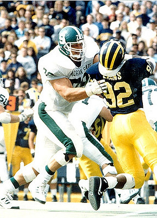 1990 Season-Michigan State: Mike Evans (92)