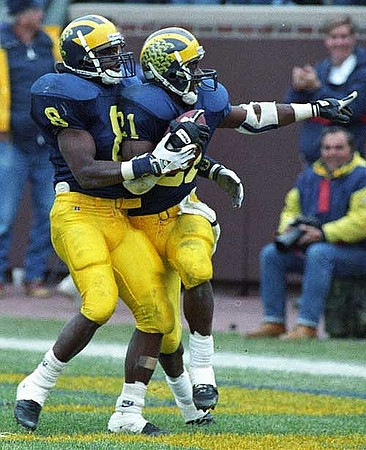 1991 Season-Ohio State: Dwayne Ware (8) and Desmond Howard (21)