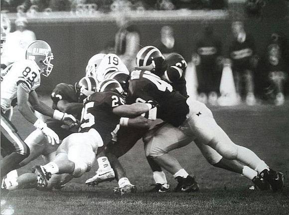 1992 Season-Illinois: Ron Buff (25), Steven King (27), and Jon Ritchie (40)