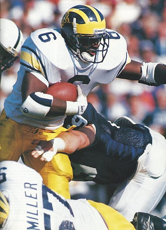1993 Season-Penn State: Tyrone Wheatley Sr. (6) and Shawn Miller (57)