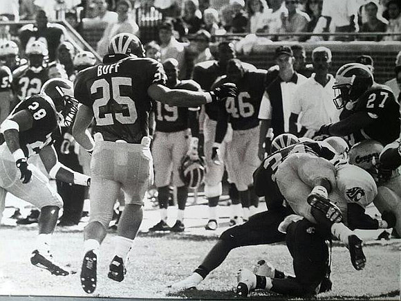1993 Season-Washington State: Deon Johnson (28), Ron Buff (25), Jean-Agnus Charles (34), and Stephen King (27)