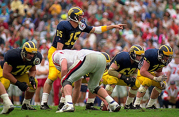 1990 Season-Mississippi: Dean Dingman (78), Elvis Grbac (15), Matt Elliott (69), and Doug Skene (72)