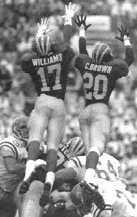 1990 Season-Mississippi: James Otis Williams (17), Corwin Brown (20) and Chris Hutchinson (97)