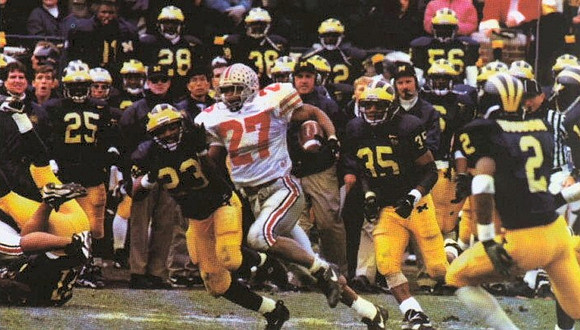1995 Season-Ohio State: Woodrow Hankins  (23), Chuck Winters (35), and Charles Woodson (2)
