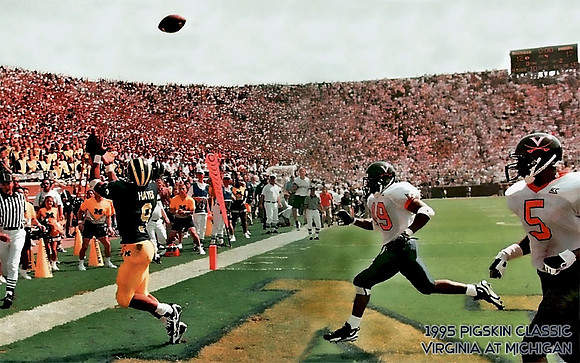 1995 Season-Virginia: Mercury Hayes (9) [1st Game Coached by Lloyd Carr]