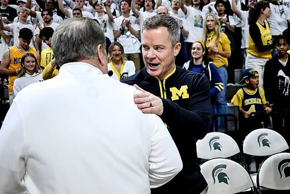 Michigan State Head Coach Tom Izzo and Dusty May