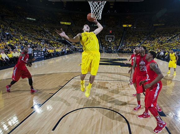 Mitch McGary (4) and Trey Burke (3)
