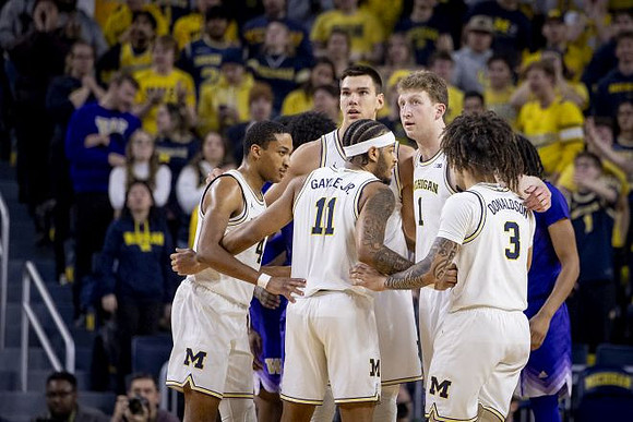 Nimari Burnett (4), Roddy Gayle Jr. (11), Vladislav Goldin (50), Danny Wolf (1), and Tre Donaldson (3)