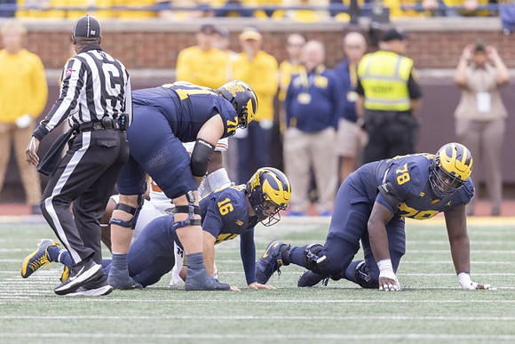 Evan Link (71), Davis Warren (16), and Myles Hinton (78)