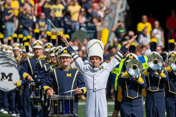 Michigan Drum Major and Michigan Band