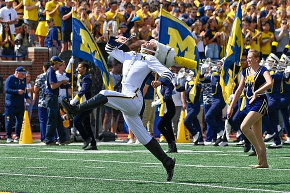 Michigan Drum Major and Michigan Band
