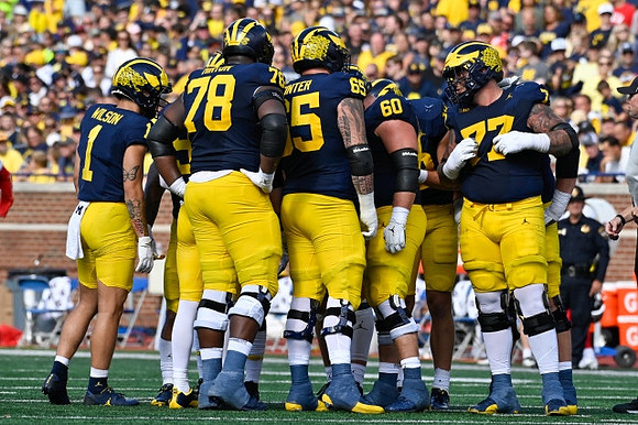 Roman Wilson (1), Myles Hinton (78), Zak Zinter (65), Drake Nugent (60), and Trevor Keegan (77)