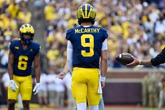 Cornelius Johnson (6) and J.J. McCarthy (9)