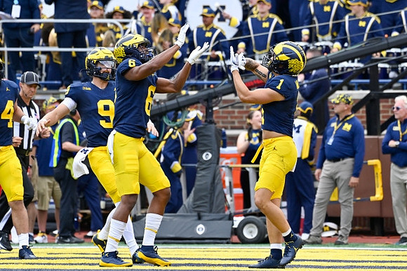 J.J. McCarthy (9), Cornelius Johnson (6), and Roman Wilson (1)