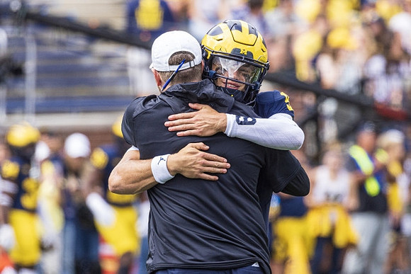 Jay Harbaugh and J.J. McCarthy (9)