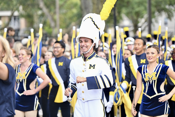 Michigan Drum Major and Michigan Band