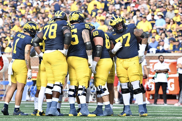 Roman Wilson (1), Myles Hinton (78), Zak Zinter (65), Drake Nugent (60), and Trevor Keegan (77)