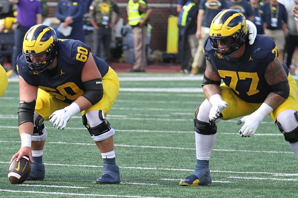 Drake Nugent (60) and Trevor Keegan (77)