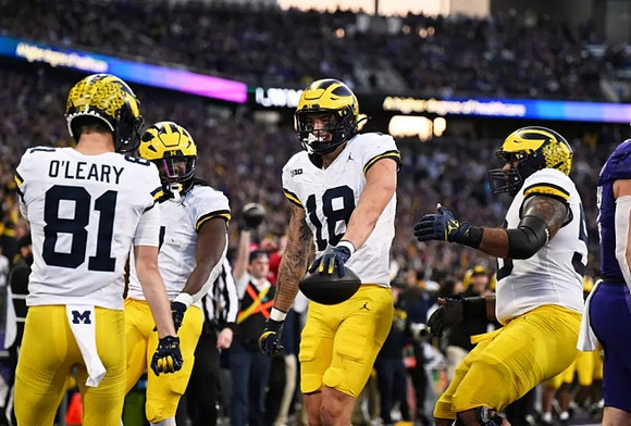 Peyton O'Leary (81), Colston Loveland (18), and Giovanni El-Hadi (58)