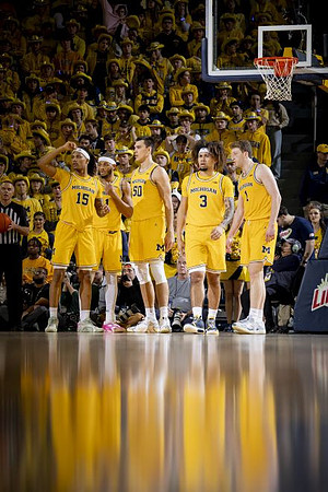 Rubin Jones (15), Roddy Gayle Jr. (11), Vladislav Goldin (50), Tre Donaldson (3), and Danny Wolf (1)