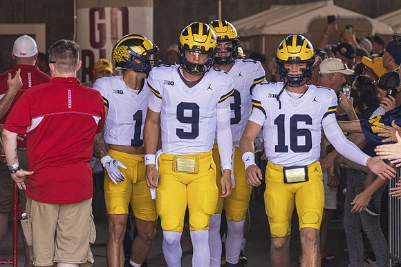 Roman Wilson (1), J.J. McCarthy (9), Jack Tuttle (13), and Davis Warren (16)
