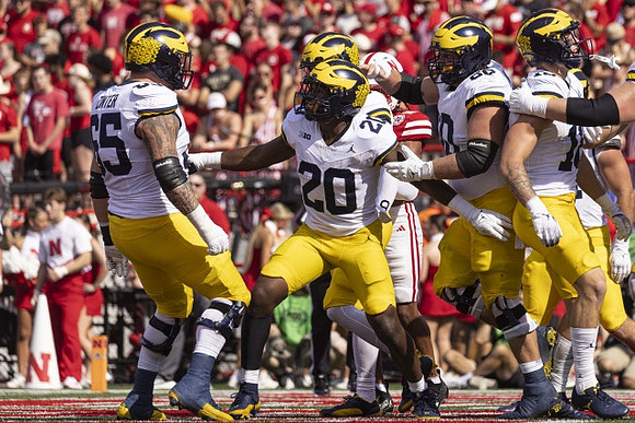 Zak Zinter (65), Kalel Mullings (20), Drake Nugent (60), and Colston Loveland (18)
