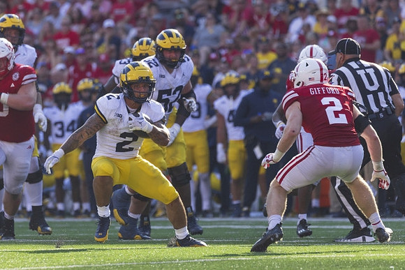 LaDarius Henderson (73), Blake Corum (2), and Karsen Barnhart (52)