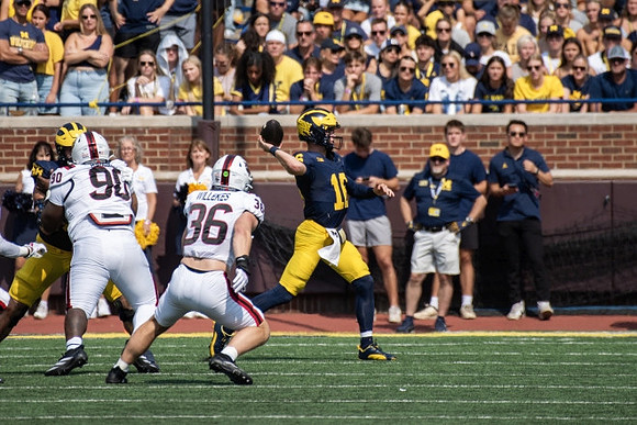 Josh Priebe (68) and Davis Warren (16)