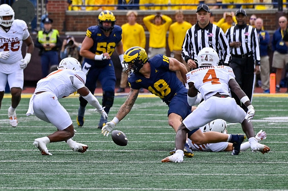 Dominick Giudice (56) and Colston Loveland (18)