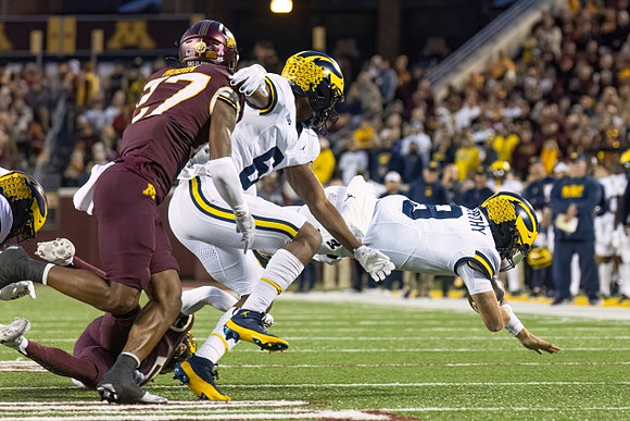 Cornelius Johnson (6) and J.J. McCarthy (9)